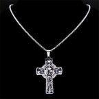 Collar Cruz de Vid Halo Eucarístico de Estilo Multi-elemento