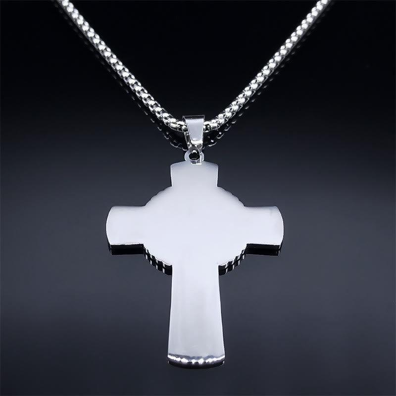 Collar de Cruz de Vid con Halo de Eucaristía de Estilo Multi-elemento