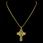 Collar de Cruz de Vid con Halo de Eucaristía de Estilo Multi-elemento