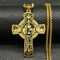 Collar Cruz de Vid Halo Eucarístico de Estilo Multi-elemento