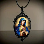 Collar Vintage de Estilo Gótico con Bordes Nuestra Señora de Guadalupe