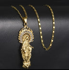 Collar de Pendiente de Estilo Lujo Asunción de la Virgen María Nuestra Señora de Guadalupe