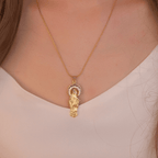 Collar de Pendiente de Estilo Lujo Asunción de la Virgen María Nuestra Señora de Guadalupe