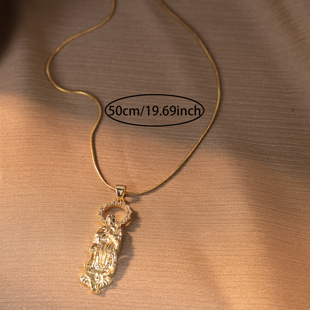Collar de Pendiente de Estilo Lujo Asunción de la Virgen María Nuestra Señora de Guadalupe