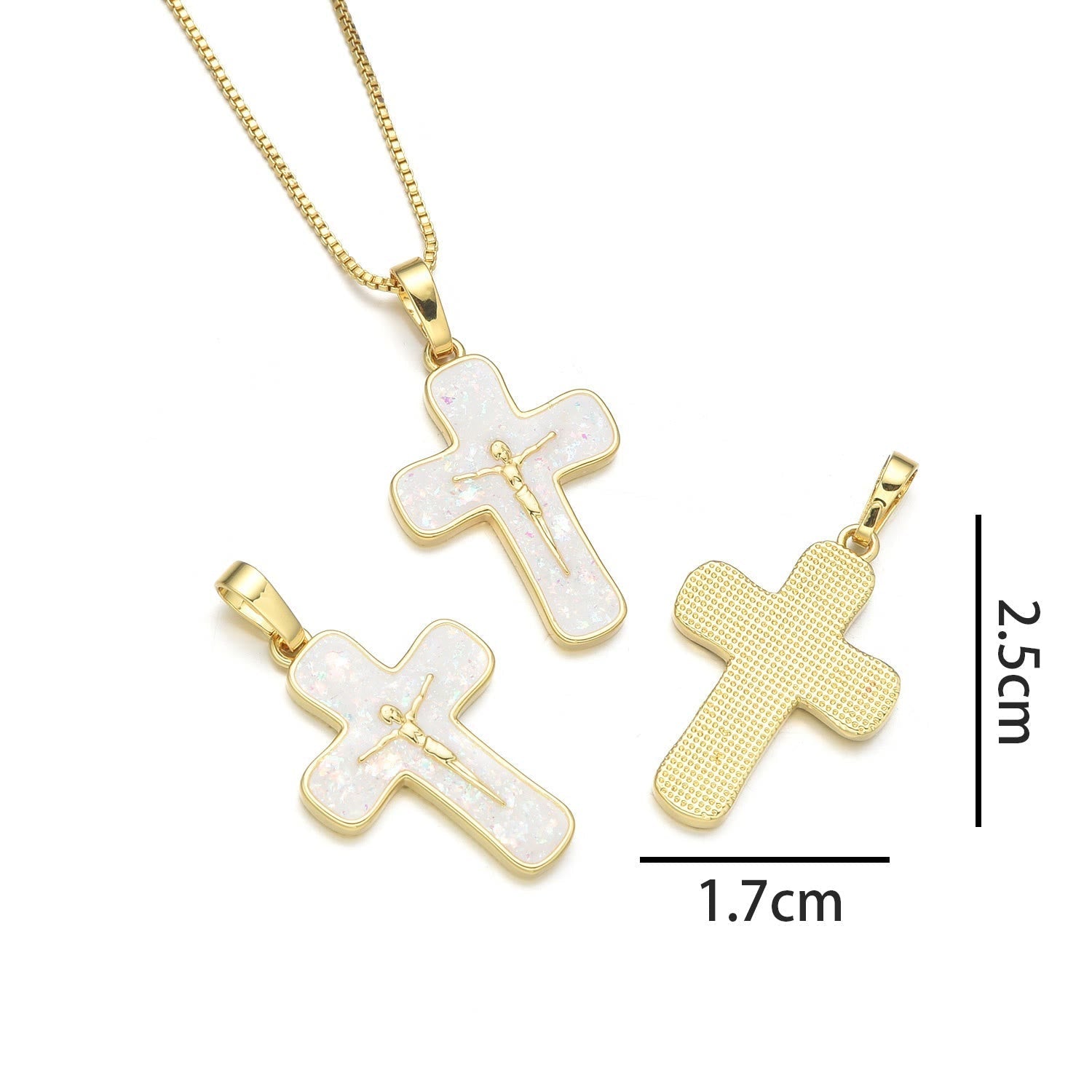 Collar de Colgante de Crucifixión de Cobre de Estilo Minimalista