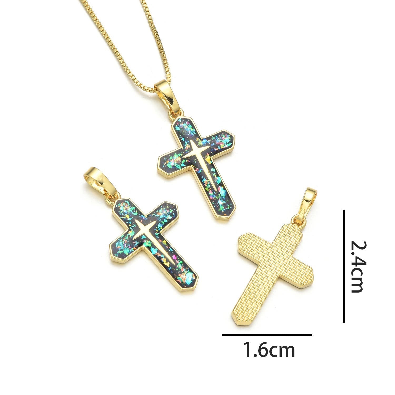 Collar de Colgante de Crucifixión de Cobre de Estilo Minimalista