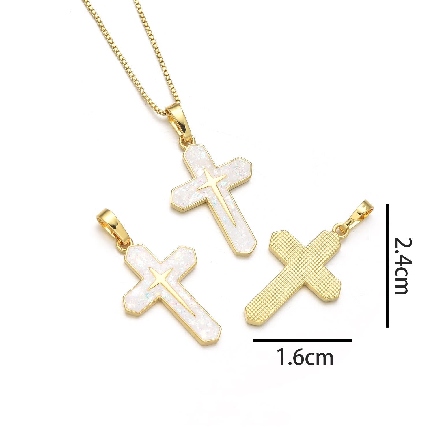 Collar de Colgante de Crucifixión de Cobre de Estilo Minimalista