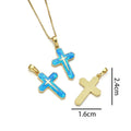 Collar de Colgante de Crucifixión de Cobre de Estilo Minimalista