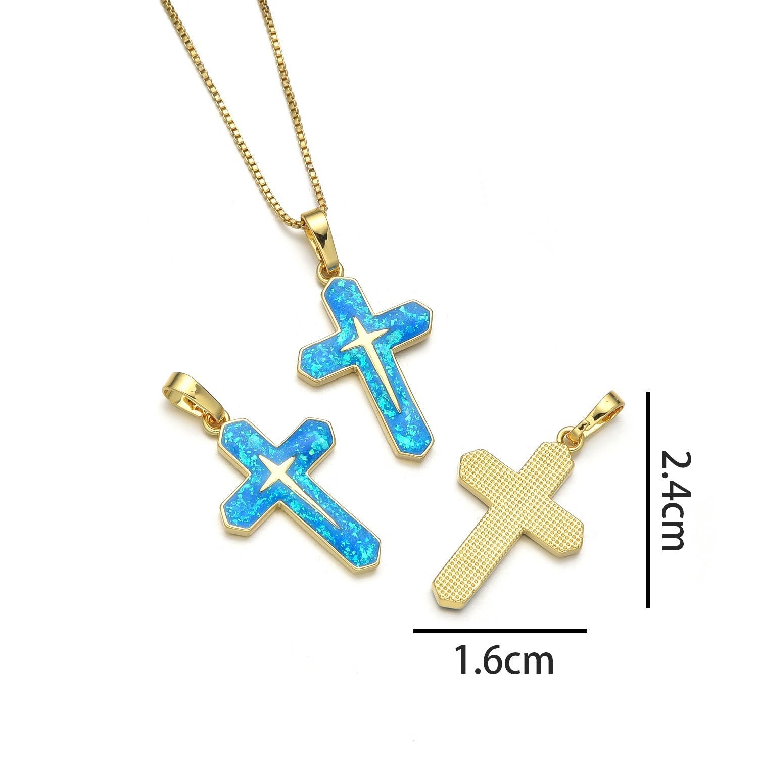 Collar de Colgante de Crucifixión de Cobre de Estilo Minimalista