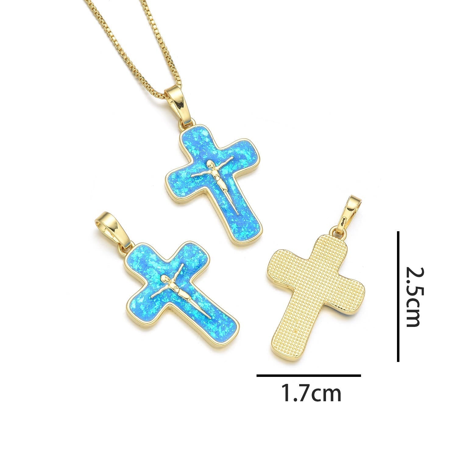 Collar de Colgante de Crucifixión de Cobre de Estilo Minimalista