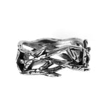 Anillo de Acero de Titanio con Corona de Espinas de Estilo Retro