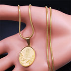 Colgante de Nuestra Señora de Fátima en Estilo Clásico - Collar de Bendición Artesanal