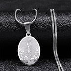 Colgante de Nuestra Señora de Fátima en Estilo Clásico - Collar de Bendición Artesanal