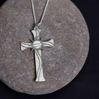 Collar de Pendiente de Aleación de Crucifijo de Jesús Estilo Retro Clásico