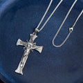 Collar de Pendiente de Aleación de Crucifijo de Jesús Estilo Retro Clásico