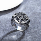 Anillo de Protección y Fuerza del Ángel Guardián San Miguel de Estilo Retro