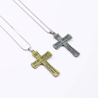 Collar de Pendiente Clásico Estilo Cruz Trinidad Padre, Hijo y Espíritu Santo