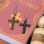 Collar de Pendiente Clásico Estilo Cruz Trinidad Padre, Hijo y Espíritu Santo