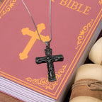 Collar de Pendiente Clásico Estilo Cruz Trinidad Padre, Hijo y Espíritu Santo