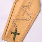 Collar de Pendiente Clásico Estilo Cruz Trinidad Padre, Hijo y Espíritu Santo