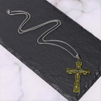 Collar de Pendiente Clásico Estilo Cruz Trinidad Padre, Hijo y Espíritu Santo