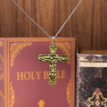 Collar de Pendiente Clásico Estilo Cruz Trinidad Padre, Hijo y Espíritu Santo