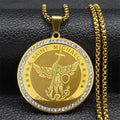Collar de Pendiente Sagrado de Bendición Clásico de San Miguel Protégenos