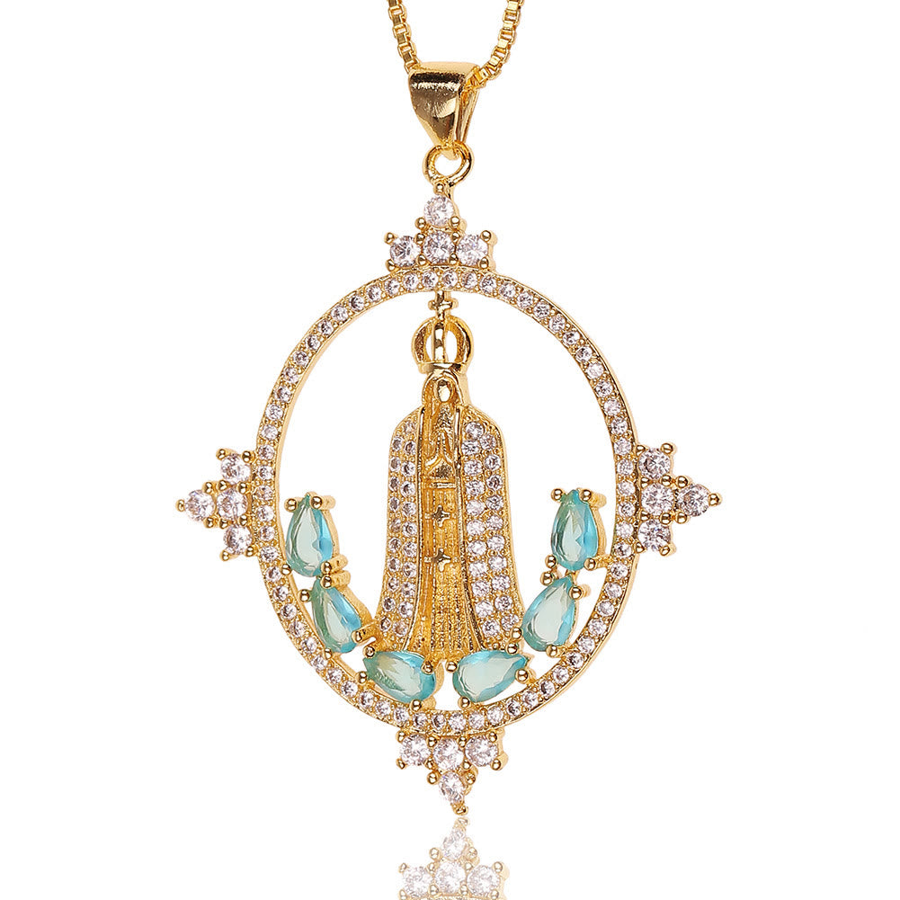 Collar de Bendición Divina de Nuestra Señora de Fátima de Estilo Moderno
