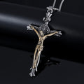 Collar de Cruz Crucifijo INRI de Estilo Clásico Jesús Fe Sagrada