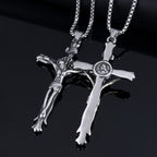 Collar de Cruz Crucifijo INRI de Estilo Clásico Jesús Fe Sagrada