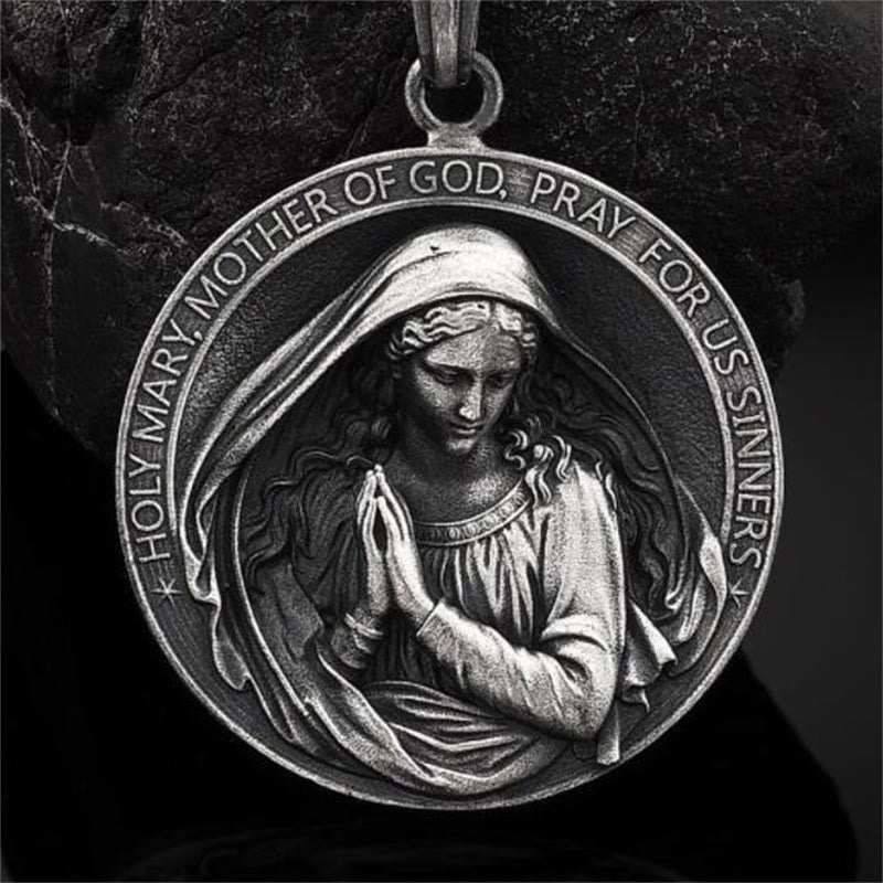 Collar Clásico Estilo Santa María Madre de Dios Ruega por Nosotros Pecadores
