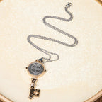 Collar de Colgante de Aleación "San Benito, Protégennos, la Llave de la Fe"