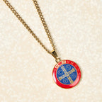 Collar Colgante de Fe y Protección Símbolo de San Benito Estilo Retro de 2 Colores