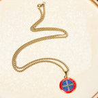Collar Colgante de Fe y Protección Símbolo de San Benito Estilo Retro de 2 Colores