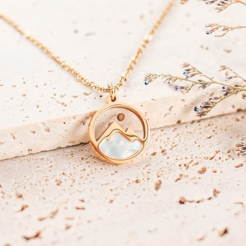 Collar de Fe con Colgante de Semilla de Mostaza de Estilo Moderno