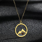 Collar de Fe con Colgante de Semilla de Mostaza de Estilo Moderno