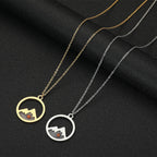 Collar de Fe con Colgante de Semilla de Mostaza de Estilo Moderno