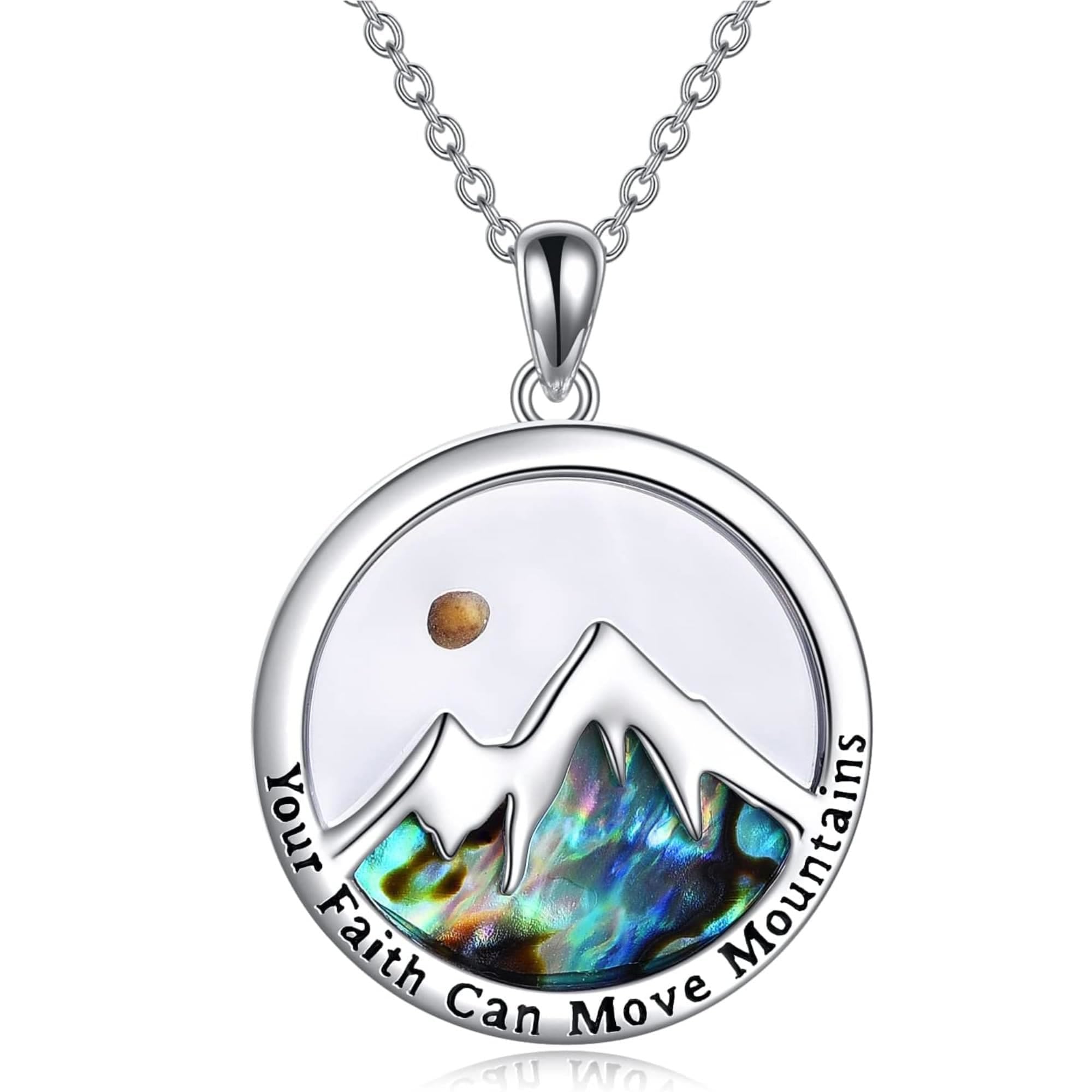 Collar Colgante de Fe del Grano de Mostaza de Estilo Clásico que Puede Mover Montañas