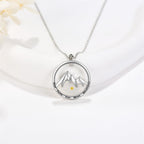 Collar de Pendiente de Fe de Montaña con Semilla de Mostaza de Estilo Moderno