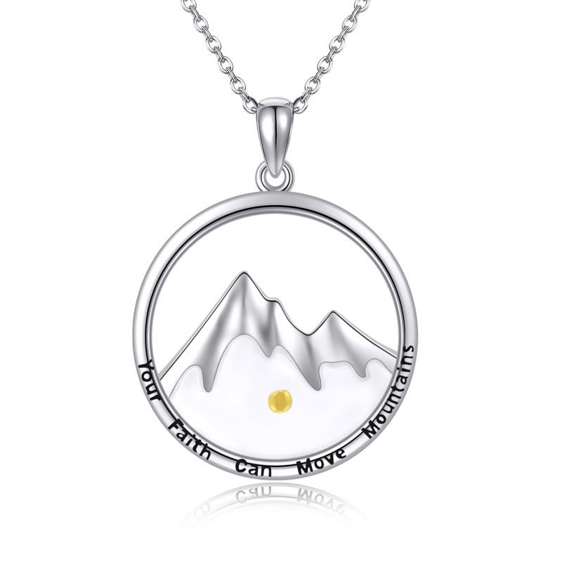 Collar de Pendiente de Fe de Montaña con Semilla de Mostaza de Estilo Moderno
