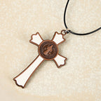 Collar de Péndulo de Protección Divina de Crucifijo Estilo Clásico Multicolor (6 colores)