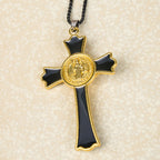 Collar de Péndulo de Protección Divina de Crucifijo Estilo Clásico Multicolor (6 colores)