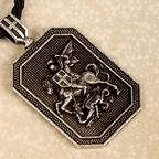 Collar de Oración de Protección con Colgante de San Jorge y el Dragón de Estilo Clásico