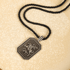 Collar de Oración de Protección con Colgante de San Jorge y el Dragón Estilo Clásico