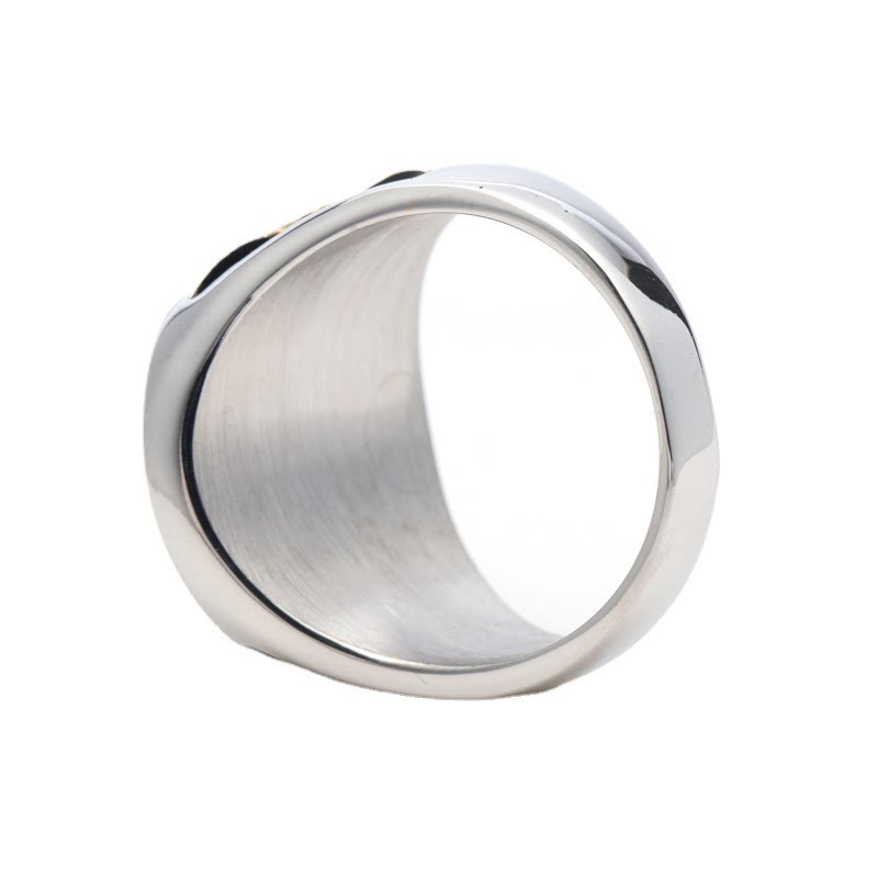 Anillo de Acero Inoxidable Estilo Clásico de San Patricio