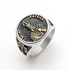 Anillo de Acero Inoxidable Estilo Clásico de San Patricio