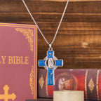 Collar con Colgante de Cruz de la Virgen María de 6 Colores Nuestra Señora de Guadalupe
