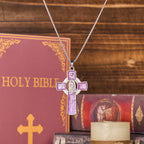 Collar con Colgante de Cruz de la Virgen María de 6 Colores Nuestra Señora de Guadalupe