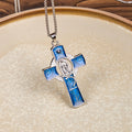 Collar con Colgante de Cruz de la Virgen María de 6 Colores Nuestra Señora de Guadalupe