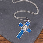 Collar con Colgante de Cruz de la Virgen María de 6 Colores Nuestra Señora de Guadalupe